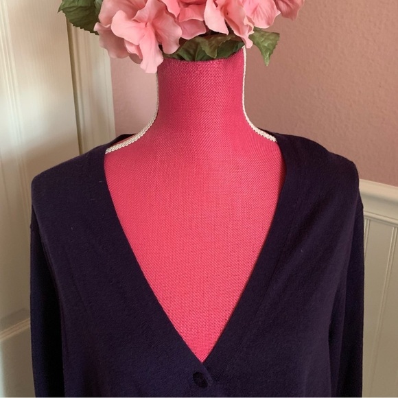 Purple 3-Button V-Neck Cardigan, Perfect Condition, XL Petite - Picture 4 of 6